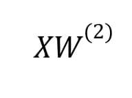 Product of input matrix and second layer weight.