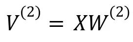 Calculated product of input matrix and second layer weight.